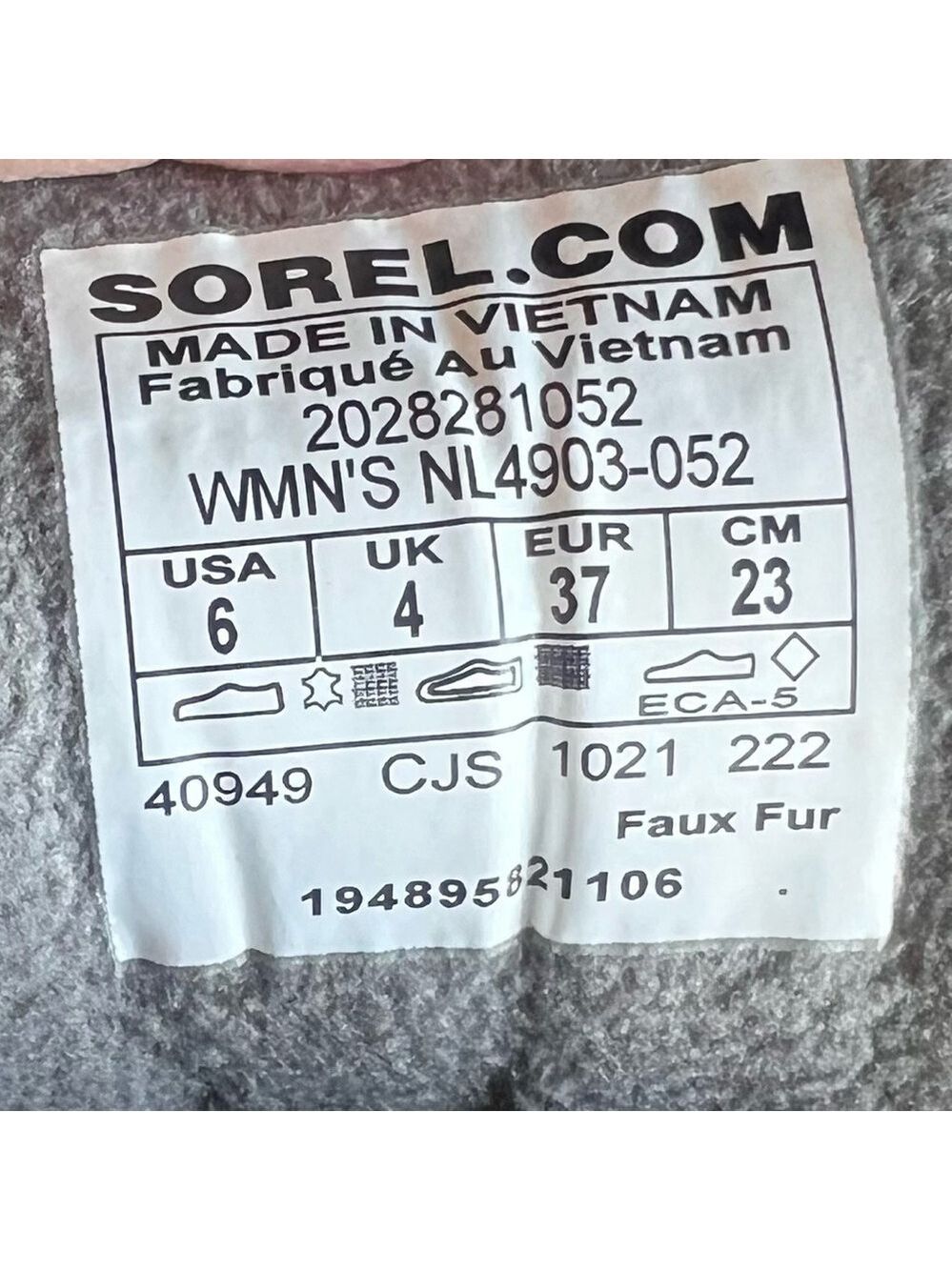 SOREL Kinetic Breakthru Caribou WP Women's Boot Size 6 SKU#243217 - Picture 7 of 9